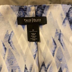 Blue and white sheer  top